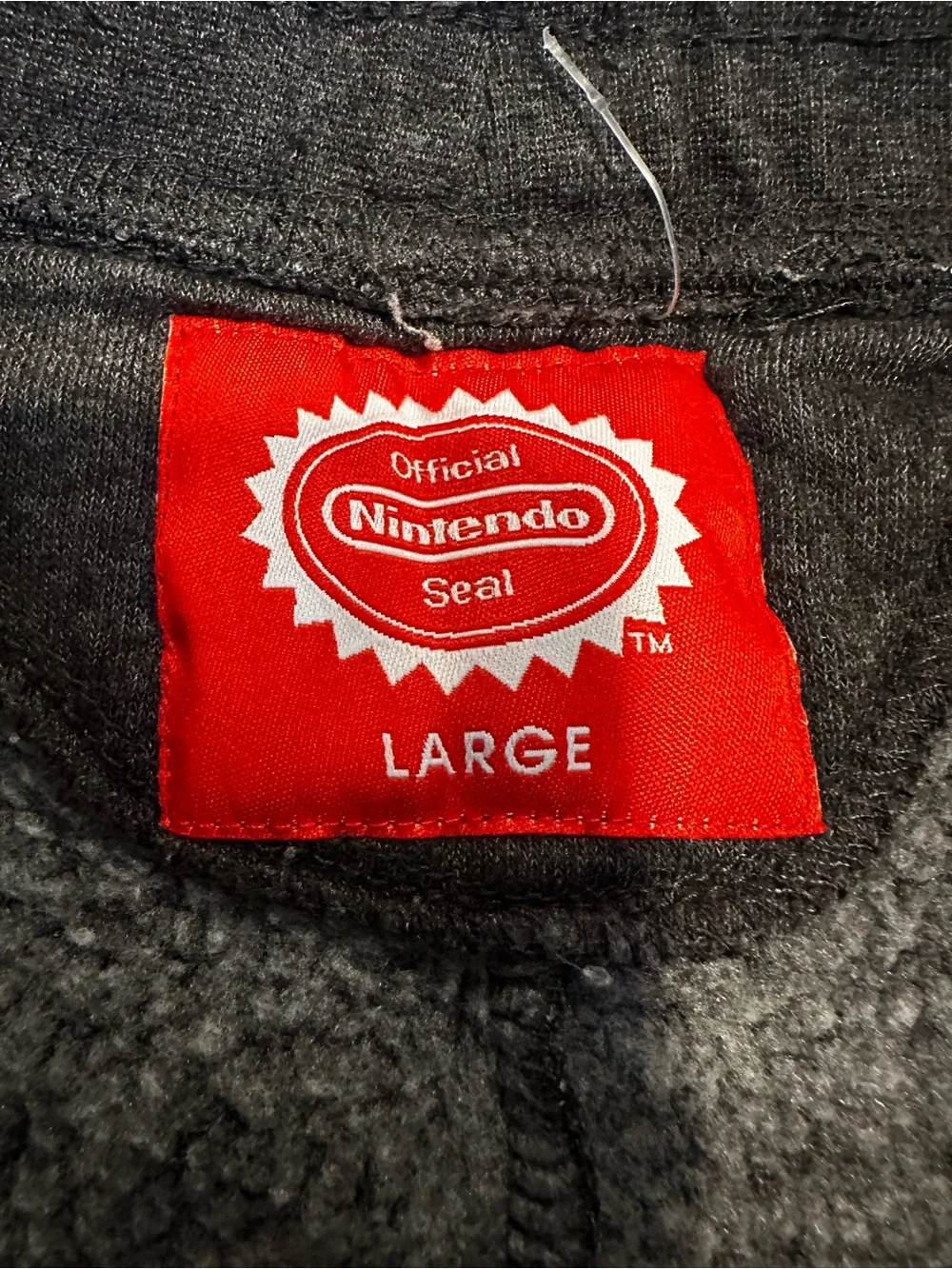 Nintendo New York joggers Sz:L dark gray cotton 任天堂 kanji Japanese graphic.